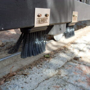 Mr. Sweepie® sliding gate track brush kit - sold in pairs, easy DIY install, extends gate motor life.