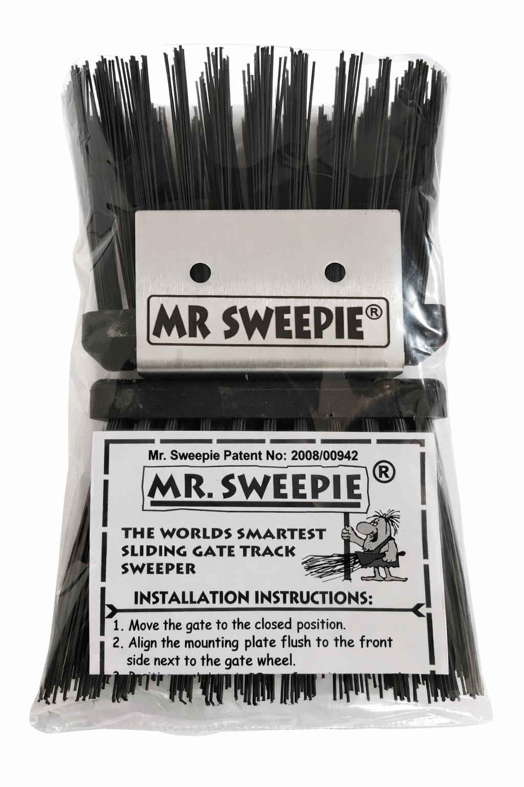 sliding gate track sweeper