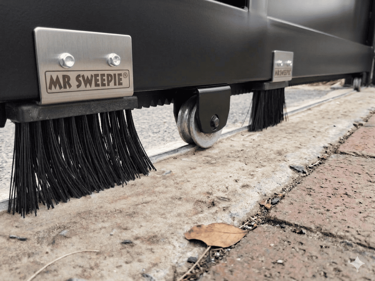 Sliding gate track cleaner brush kit